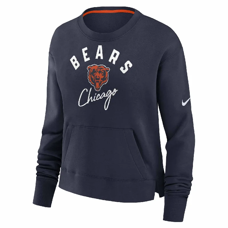 Chicago Bears Women's Nike High Hip Crew Sweatshirt Cool Men's Skate