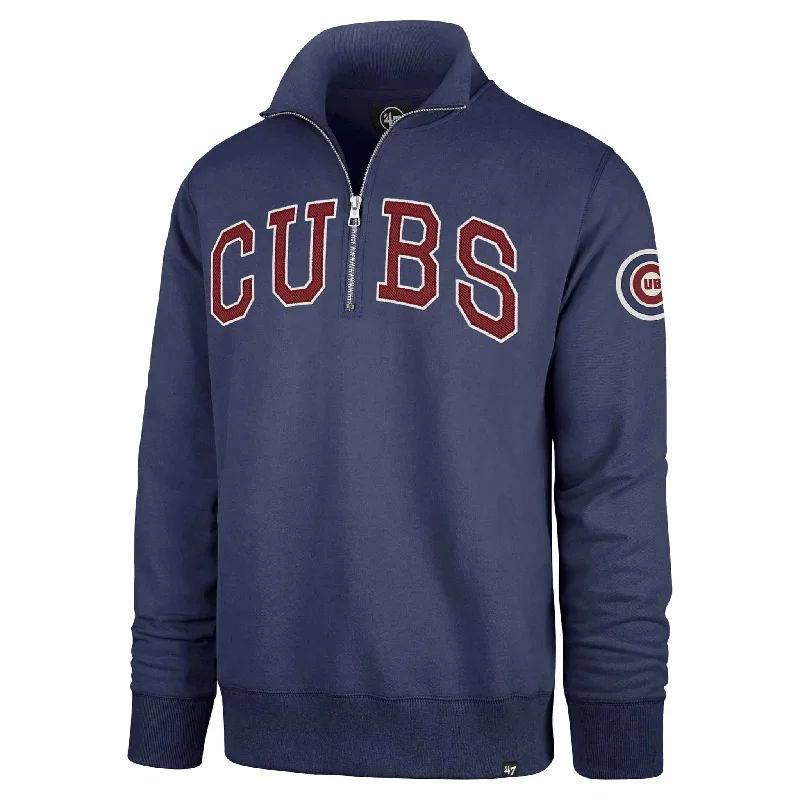 Chicago Cubs Royal Striker Bullseye Quarter Zip Monochromatic Office Style