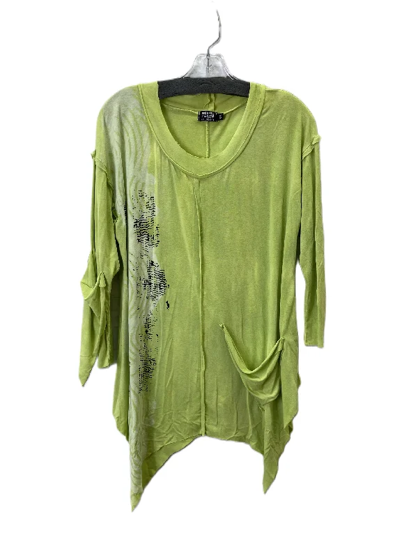 Tunic 3/4 Sleeve By Art of Cloth In Green, Size: Xs Sharp Men's Italian