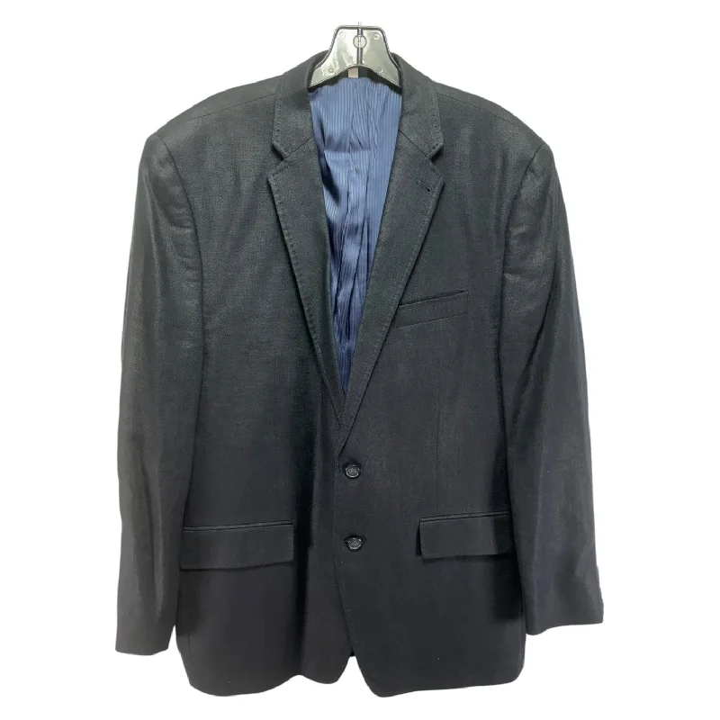 Men’s Linen Blazer By Murano In Navy, Size: Xl Street