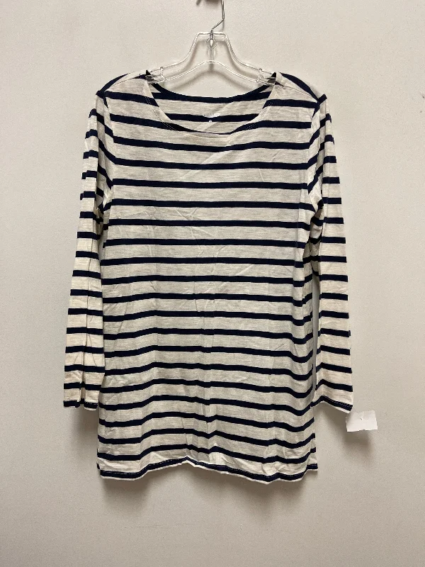 Top Long Sleeve Basic By Old Navy In Striped Pattern, Size: L Sporty Men's Athleisure 